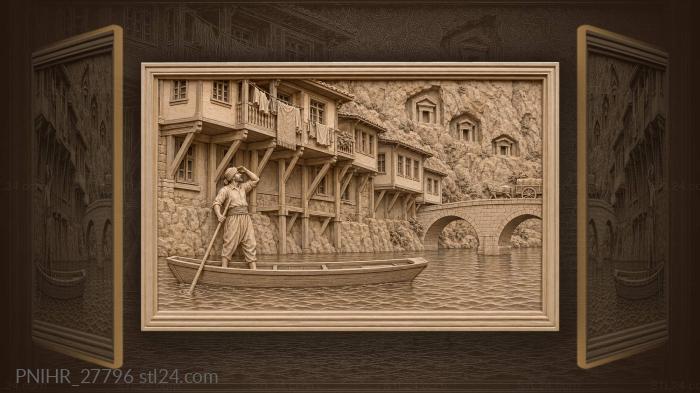 Amasya boatman by ottoman houses 3d STL model