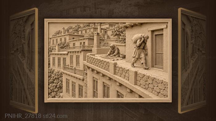 Masuleh village life merchant journey 3d STL model