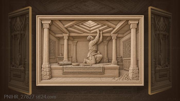 Pamir workshop ceiling construction detail 3d STL model