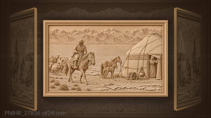 Kyrgyz yurt by salt lake 3d STL model