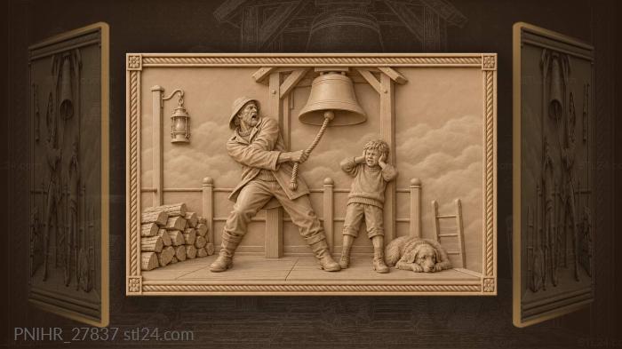Fog signal keeper and boy 3d STL model