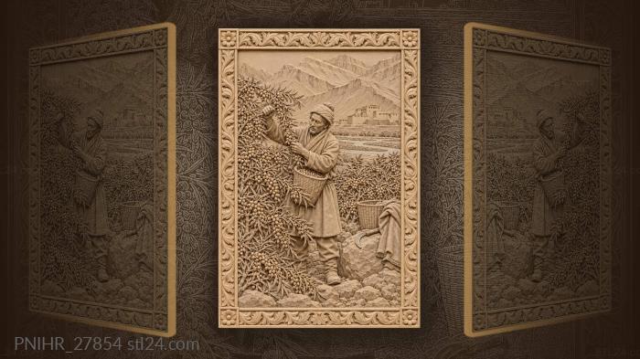 Picking sea buckthorn below tabo monastery 3d STL model