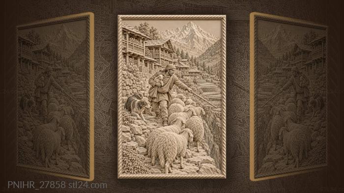Turning sheep from the cliff edge 3d STL model