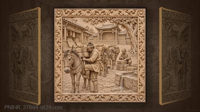 Shaxi tea horse market bustle 3d STL model