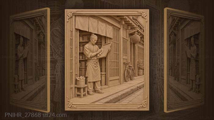 Takayama street lacquerer and his craft 3d STL model