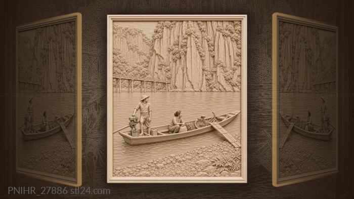 Limestone cliffs and river transport 3d STL model