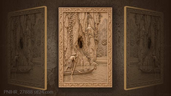 Thanlwin river boatman karst cave 3d STL model