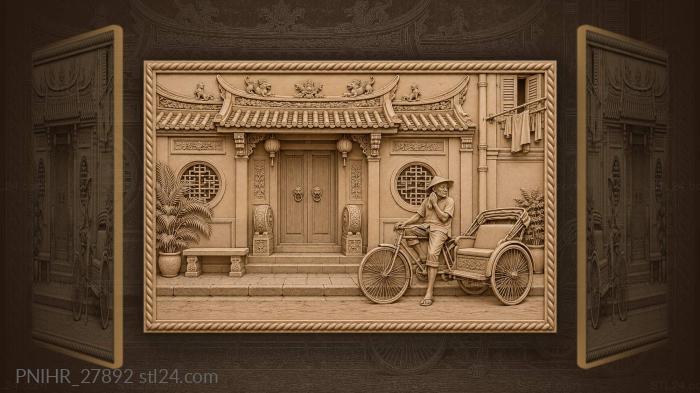 Trishaw rider by clan mansion 3d STL model