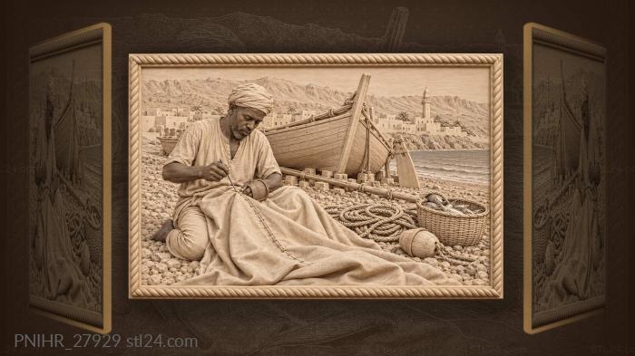 Stitching sail seam with palm guard 3d STL model
