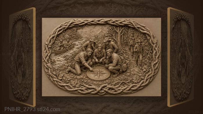 Navigators charting unknown territories together 3d STL model