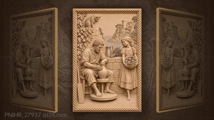 Tossa de mar pottery and figs 3d STL model