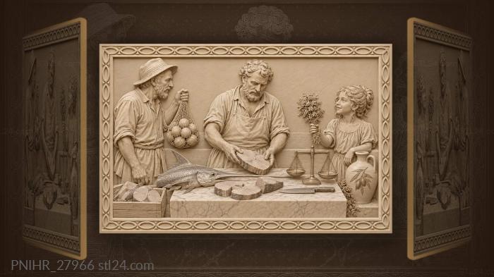 Tropea harbor swordfish lemons oregano 3d STL model
