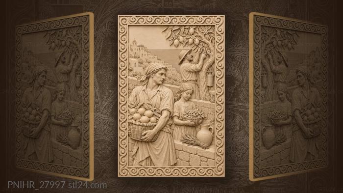 Procida lemons harvest sun terrace 3d STL model