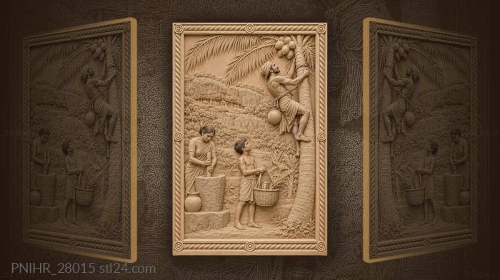 Dambulla gardens coconut palm harvest 3d STL model