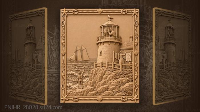 Lighthouse keeper’s life by the sea 3d STL model