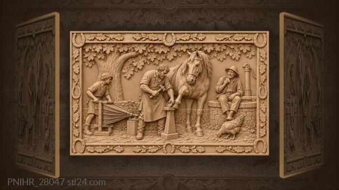 Village life blacksmith and country charm 3d STL model