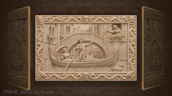 Venetian canal song and flower rain 3d STL model