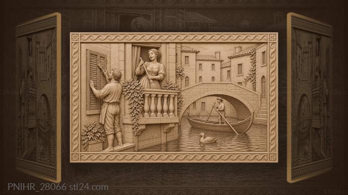 Lagoon houses bridge and singing 3d STL model