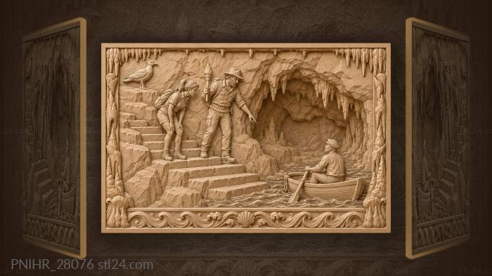 Coastal steps leading to hidden cave 3d STL model