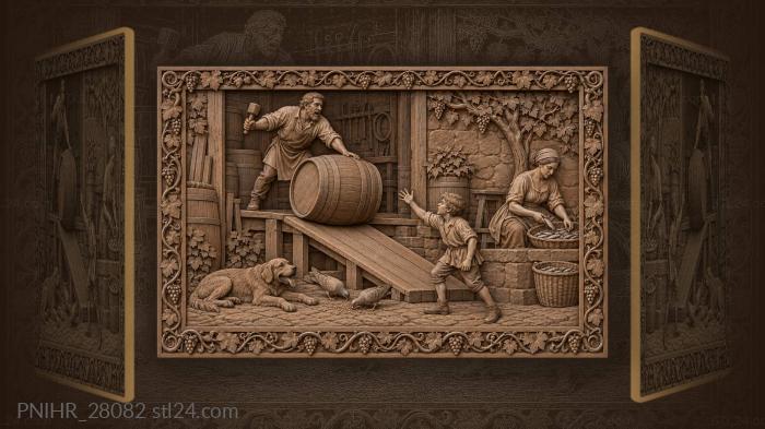 Rolling a barrel down the ramp 3d STL model