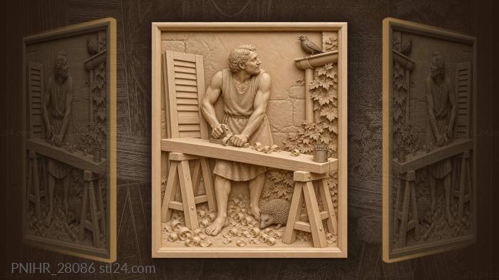 Shavings falling while a blackbird sings 3d STL model