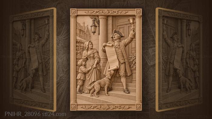 Town crier announces market fair 3d STL model