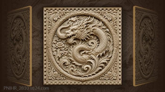 Dragon’s swirling power and grace 3d STL model