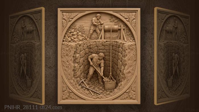 Well digger’s labor ancient depths 3d STL model