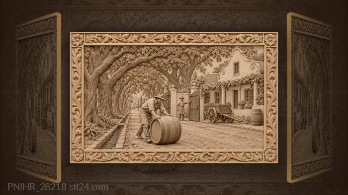 Stellenbosch cellar life barrel rolling 3d STL model