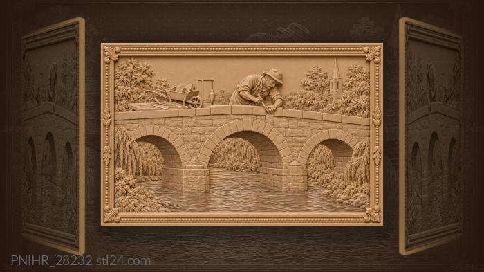 Tasmanian stonemason working on old bridge 3d STL model