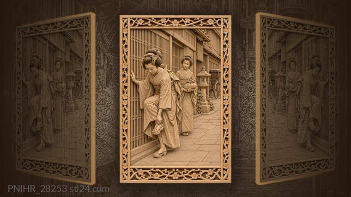 Kanazawa teahouse street geisha moment 3d STL model