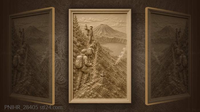 Batur ascent lantern light bali 3d STL model