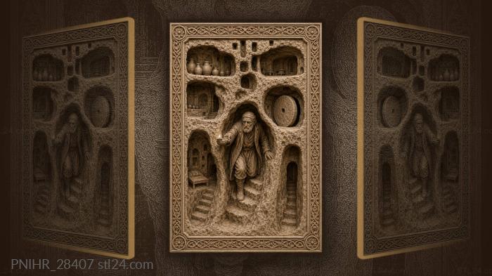 Derinkuyu underground city exploration ancient passage 3d STL model