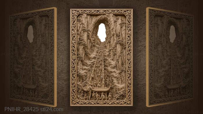 Tianmen mountain climbers majestic archway 3d STL model
