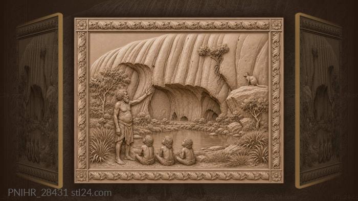 Uluru elder teaching dreaming stories 3d STL model