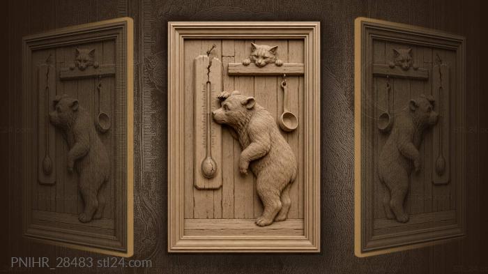 Bear reads hot summer thermometer 3d STL model