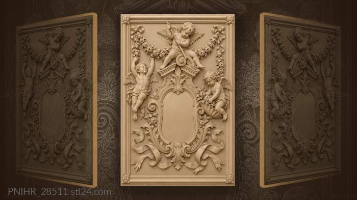 Putto unwinds a scroll with stick 3d STL model