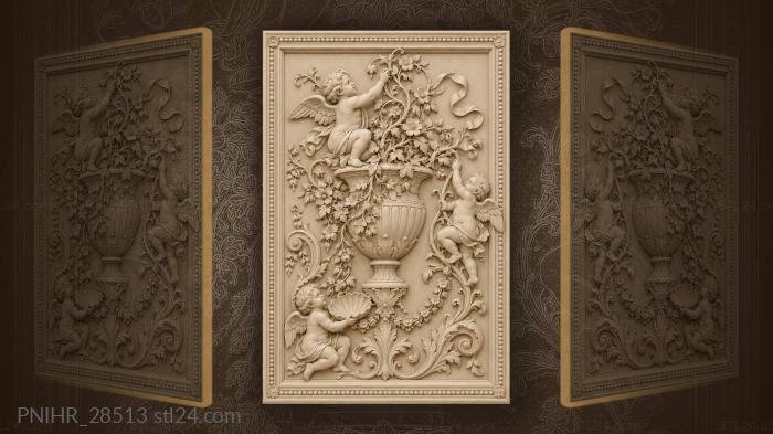 Children pulling vines from an overflowing urn 3d STL model