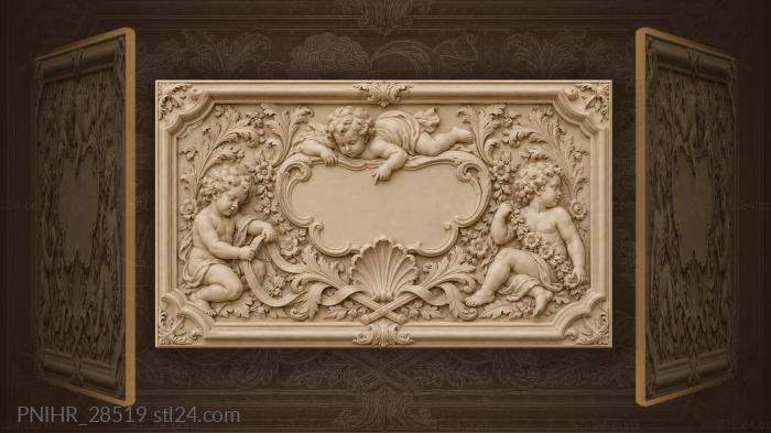 Threading putto loops ribbon beside the shell 3d STL model