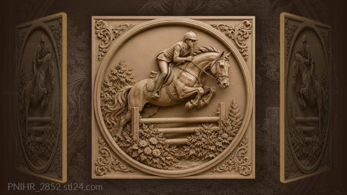 Leap over a fence mane flying 3d STL model
