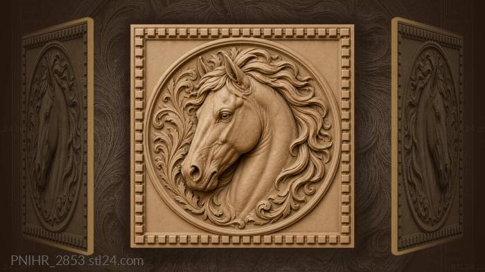 Majestic horse head portrait 3d STL model