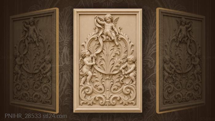 Putti tie ribbon to shell 3d STL model