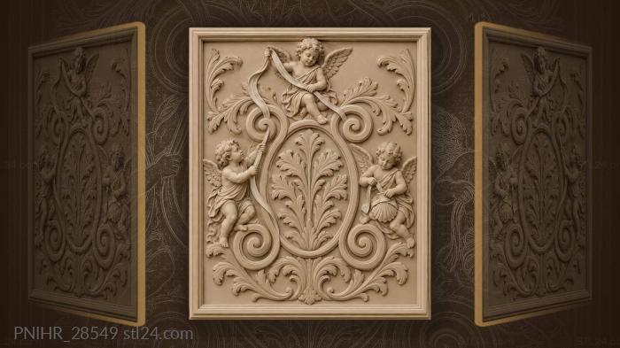 Cherubs thread ribbon through spirals 3d STL model