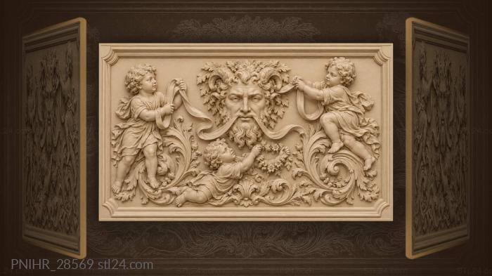 Putto wraps satyr ribbon around wrist 3d STL model