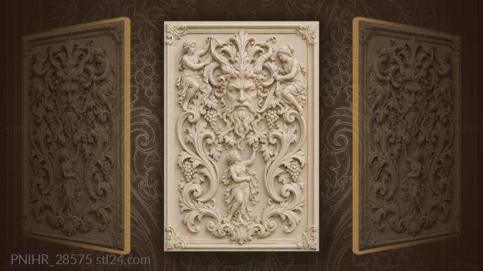 Putti tie ribbons onto mask 3d STL model