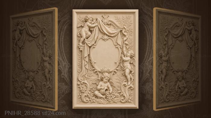 Putti pull cloth above berries 3d STL model