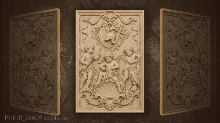 Putti untying a bundle of arrows 3d STL model
