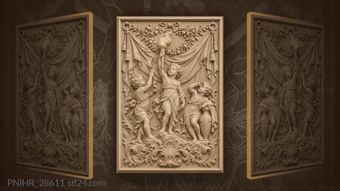 Child lifting a burning torch high 3d STL model