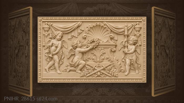 A putto brings a flower wreath to the altar 3d STL model