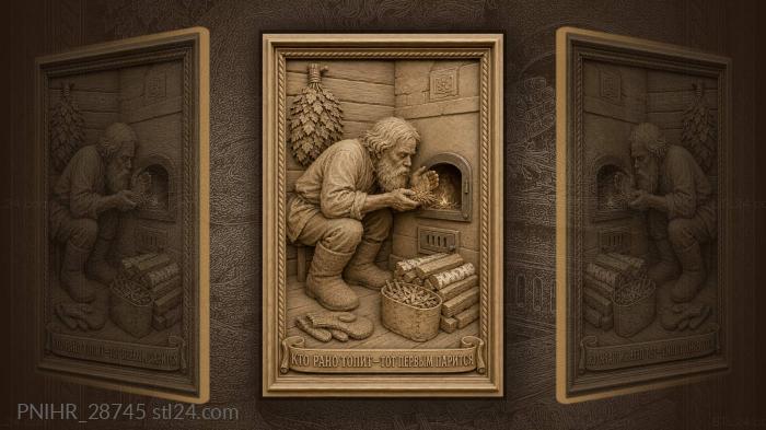 Early riser warming the stove 3d STL model